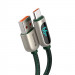 Baseus Digital Display USB-A to USB-C Cable 66W (CASX020106) - здрав кабел с въжена оплетка с бързо зареждане за устройства с USB-C порт (200 см) (зелен) 4