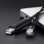 Ugreen USB-A 2.0 to RJ45 Console Cable - USB-A 2.0 към Ethernet кабел за устройства с USB-A порт (150 см) (черен)  1