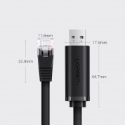 Ugreen USB-A 2.0 to RJ45 Console Cable - USB-A 2.0 към Ethernet кабел за устройства с USB-A порт (150 см) (черен)  8