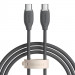 Baseus Jelly USB-C to USB-C Cable 100W - кабел с бързо зареждане за устройства с USB-C порт (200 см) (черен) 1