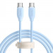 Baseus Jelly USB-C to USB-C Cable 100W - кабел с бързо зареждане за устройства с USB-C порт (200 см) (светлосин) 1