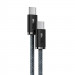 Baseus Dynamic Series USB-C to USB-C Fast Charging Cable 100W (CALD000316) - здрав кабел с въжена оплетка за бързо зареждане за устройства с USB-C порт (200 см) (тъмносив) 2