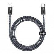 Baseus Dynamic Series USB-C to USB-C Fast Charging Cable 100W (CALD000316) - здрав кабел с въжена оплетка за бързо зареждане за устройства с USB-C порт (200 см) (тъмносив)