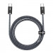 Baseus Dynamic Series USB-C to USB-C Fast Charging Cable 100W (CALD000316) - здрав кабел с въжена оплетка за бързо зареждане за устройства с USB-C порт (200 см) (тъмносив) 1