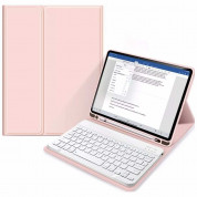 Tech-Protect SC Pen Case and Bluetooth Keyboard - кожен калъф и безжична блутут клавиатура за iPad mini 6 (2021) (розов)