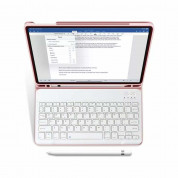 Tech-Protect SC Pen Case and Bluetooth Keyboard - кожен калъф и безжична блутут клавиатура за iPad 9 (2021), iPad 8 (2020), iPad 7 (2019) (розов) 1
