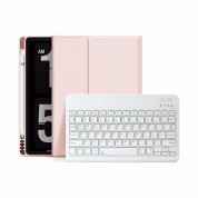 Tech-Protect SC Pen Case and Bluetooth Keyboard - кожен калъф и безжична блутут клавиатура за iPad Air 5 (2022), iPad Air 4 (2020) (розов) 2