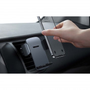 Baseus Easy Control Pro Car Holder (SUYK010114) - поставка за радиатора на кола за смартфони с дисплеи до 6.7 инча (черен-сив) 9