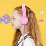 Joyroom Kids On-Ear Headphones - слушалки подходящи за деца (розов) 1