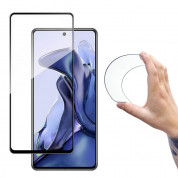 Wozinsky Full Cover Hybrid Flexi Glass Screen Protector - хибридно защитно покритие за целия дисплей на Xiaomi Mi 11T Pro, Xiaomi Mi 11T (черен-прозрачен)