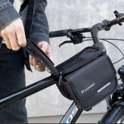 Wozinsky Bike Front Frame Pannier Bag 1.5L - универсалнa чанта за рамката на колело (черен) 8