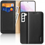 Dux Ducis Hivo Genuine Leather Flip Wallet Case for Samsung Galaxy S22 (black)