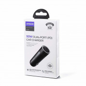 Joyroom Dual USB-C PD Quick Charge Car Charger 50W - зарядно за кола с 2xUSB-C изхода и технология за бързо зареждане (тъмносив) 6