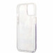Guess Liquid Glitter Flower Case - дизайнерски кейс с висока защита за iPhone 13 (лилав) 5