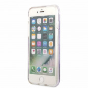 Guess Liquid Glitter Flower Case - дизайнерски кейс с висока защита за iPhone SE (2022), iPhone SE (2020), iPhone 8, iPhone 7 (лилав) 3