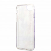 Guess Liquid Glitter Flower Case - дизайнерски кейс с висока защита за iPhone SE (2022), iPhone SE (2020), iPhone 8, iPhone 7 (лилав) 4