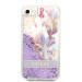 Guess Liquid Glitter Flower Case - дизайнерски кейс с висока защита за iPhone SE (2022), iPhone SE (2020), iPhone 8, iPhone 7 (лилав) 2