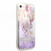 Guess Liquid Glitter Flower Case for iPhone SE (2022), iPhone SE (2020), iPhone 8, iPhone 7 (purple) 2