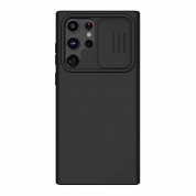 Nillkin CamShield Silky Silicone Case - силиконов (TPU) калъф за Samsung Galaxy S22 Ultra (черен)