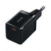 Baseus GaN 3 Fast Charger 1C 30W (CCGN010101) - захранване за ел. мрежа с USB-C изход с технология за бързо зареждане (черен) 