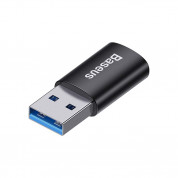Baseus Ingenuity USB-A to USB-C Adapter OTG (USB 3.1) (ZJJQ000101) - адаптер от USB-A мъжко към USB-C женско за мобилни устройства с USB-C порт (черен) 4
