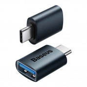Baseus Ingenuity USB-C to USB-A adapter OTG (USB 3.1) (ZJJQ000003) - адаптер от USB-C мъжко към USB женско за мобилни устройства с USB-C порт (тъмносин) 2