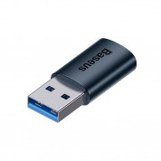 Baseus Ingenuity USB-A to USB-C adapter OTG (USB 3.1) (ZJJQ000103) - адаптер от USB мъжко към USB-C женско за мобилни устройства с USB-C порт (тъмносин) 1