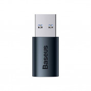 Baseus Ingenuity USB-A to USB-C adapter OTG (USB 3.1) (ZJJQ000103) - адаптер от USB мъжко към USB-C женско за мобилни устройства с USB-C порт (тъмносин) 2