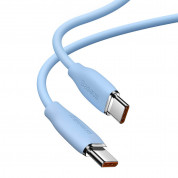 Baseus Jelly USB-C to USB-C Cable 100W - кабел с бързо зареждане за устройства с USB-C порт (120 см) (светлосин) 1