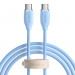 Baseus Jelly USB-C to USB-C Cable 100W - кабел с бързо зареждане за устройства с USB-C порт (120 см) (светлосин) 1