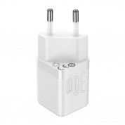 Baseus GaN 3 Fast Charger 1C 30W (CCGN010102) - захранване за ел. мрежа с USB-C изход с технология за бързо зареждане (бял)  2