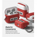 Ringke AirPods 3 Ice Box Case - силиконов удароустойчив калъф с карабинер за Apple AirPods 3 (червен) 2