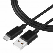 Tactical Smooth Thread USB-A to USB-C Cable 12W - USB кабел за устройства с USB-C порт (30 см) (черен)