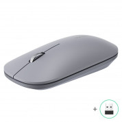 Ugreen Silent Wireless Mouse 2.4G - ергономична безжична мишка (за Mac и PC) (сив)