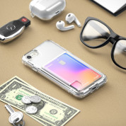 Ringke Fusion Card Case - хибриден удароустойчив кейс с джоб за кредитна карта за iPhone SE (2022), iPhone SE (2020), iPhone 8, iPhone 7 (прозрачен) 9