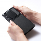Spigen Optik Armor Case - тънък качествен силиконов (TPU) калъф с капак за камерата за Samsung Galaxy S22 Ultra (черен) 10