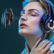 Ausdom Active Noise Cancelling Wireless Over-Ear Headphones - безжични блутут слушалки с микрофон за мобилни устройства с Bluetooth (черен-червен) 9