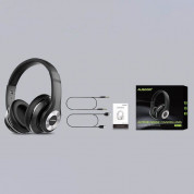 Ausdom Active Noise Cancelling Wireless Over-Ear Headphones - безжични блутут слушалки с микрофон за мобилни устройства с Bluetooth (черен-червен) 11
