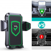 Joyroom Mechanical Car Phone Holder For Dashboard Air Vent Grille - универсална разтягаща се поставка за таблото, стъклото или радиатора на кола за смартфони с дисплей от 4 до 7 инча (черен) 6