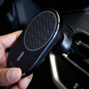 Adam Elements Omnia C2 Magsafe Wireless Charger Car Mount 15W - поставка за радиатора на кола с безжично зареждане за iPhone с Magsafe (черен) 8