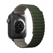 Uniq Revix Silicone Magnetic Strap - двулицевва магнитна силиконова каишка за Apple Watch 42мм, 44мм, 45мм (зелен-кафяв) 2