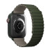 Uniq Revix Silicone Magnetic Strap - двулицева магнитна силиконова каишка за Apple Watch 42мм, 44мм, 45мм, Ultra 49мм (зелен-кафяв) 3