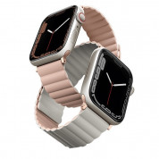 Uniq Revix Silicone Magnetic Strap for Apple Watch 42, 44, 45mm (pink-beige)