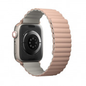 Uniq Revix Silicone Magnetic Strap - двулицевва магнитна силиконова каишка за Apple Watch 42мм, 44мм, 45мм (розов-бежов) 2