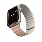 Uniq Revix Silicone Magnetic Strap for Apple Watch 42, 44, 45mm (pink-beige) 1