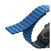 Uniq Revix Silicone Magnetic Strap - двулицевва магнитна силиконова каишка за Apple Watch 42мм, 44мм, 45мм (син-черен) 3