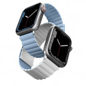 Uniq Revix Silicone Magnetic Strap for Apple Watch 38, 40, 41mm (white-blue)