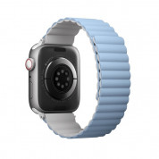 Uniq Revix Silicone Magnetic Strap for Apple Watch 38, 40, 41mm (white-blue) 4