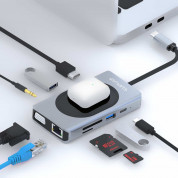 4smarts 9in1 Hub with Qi Charger 15W and DeX Function - USB-C хъб поддържащ DeX функционалност, безжично зареждане и портове за свързване на допълнителна периферия (тъмносив) 5