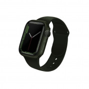 Uniq Legion Apple Watch Case 45mm - качествен твърд кейс с вграден стъклен протектор за дисплея на Apple Watch 7 45мм (зелен)